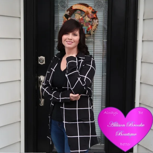 Plaid Tie Front Jacket - Picture 3 of 9